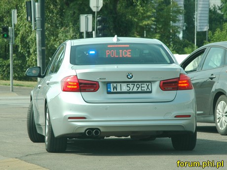 Warszawa - nieoznakowane BMW WI 579EX